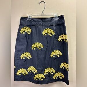 Anthropologie Floreat Embroidered Floral Skirt
